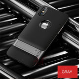 Flip Kickstand Shock Proof Back Cover For iPhone X by H&A