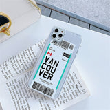 Paraíba Series - World Cities Plane Ticket Cases for iPhone