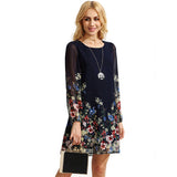 Casual Dark Floral Dress