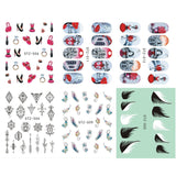 Special Set #5 -12 Sheets Per Pack | Cute Animals And Flora Theme Nail Art Decals