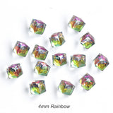 3D Rhinestone Cube Charms | 10 Pieces Per Set